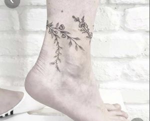 Leafs Tattoo on ankle