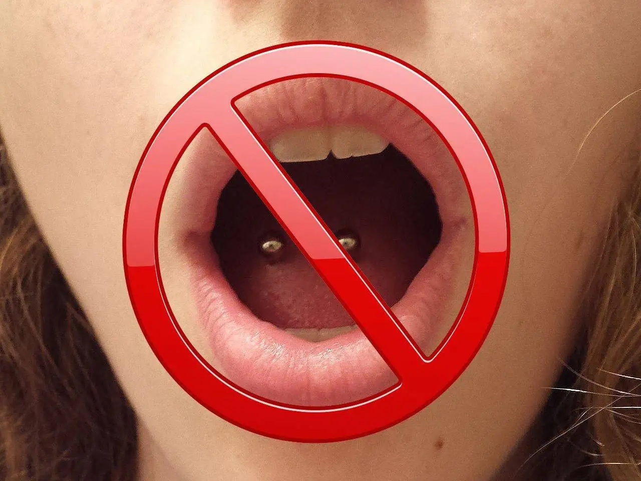 horizontal tongue piercings