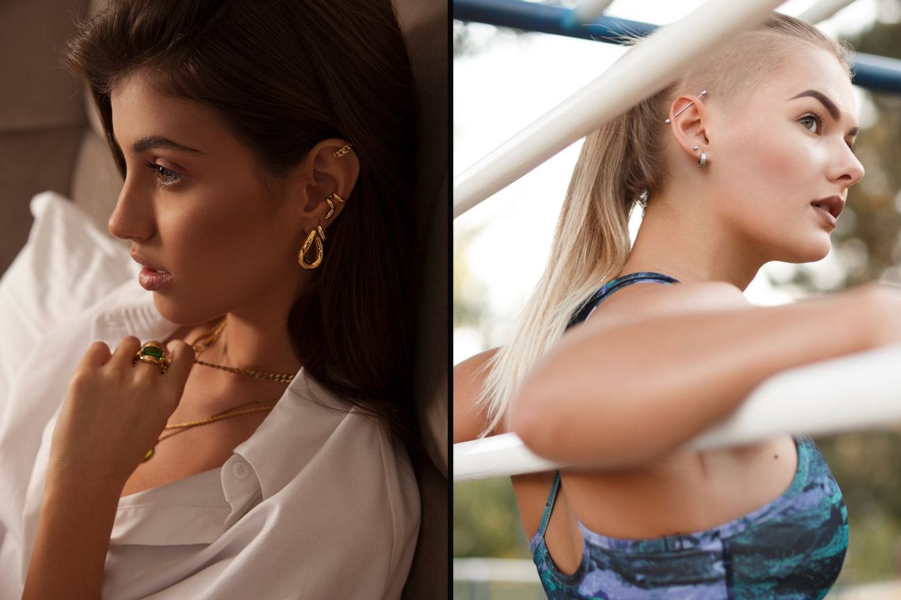 Choosing gold or silver body jewelry for your ears
